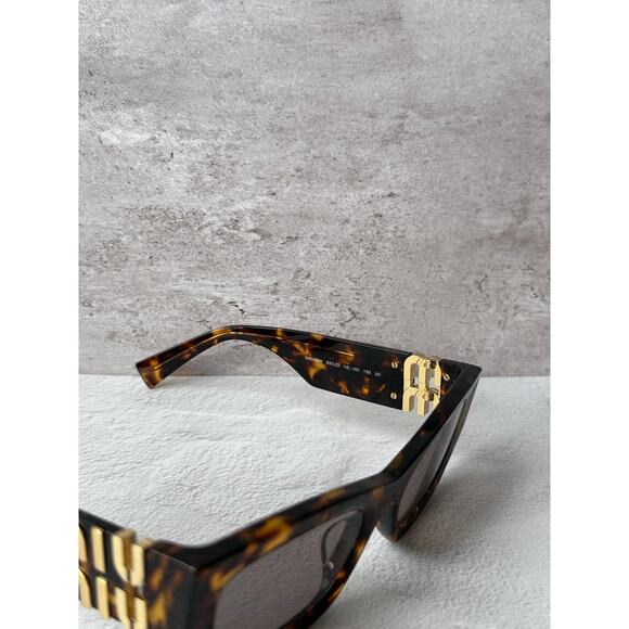 NEW Miu Miu MU09WS Havana Brown Purple Cat Eye Sunglasses main image 5
